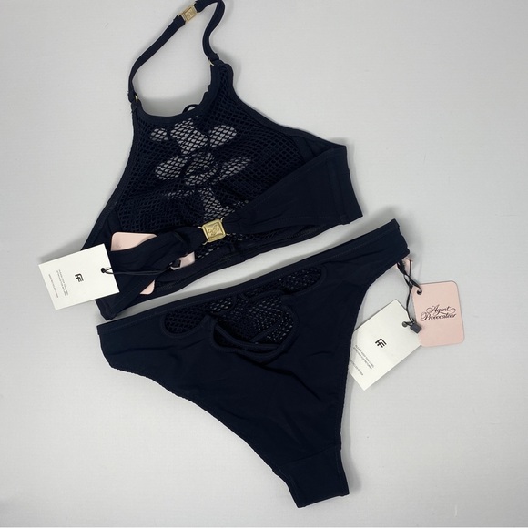 Agent Provocateur Hatty Black Bikini Set AP2 Small NWT - Picture 9 of 12